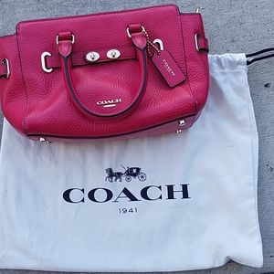 Coach Carryall Mini Blake Red Leather Satchel